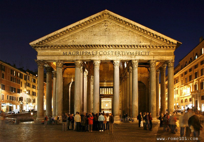 The Pantheon at night         