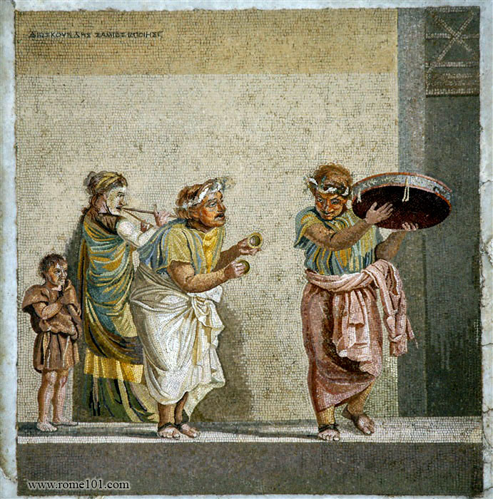 Mosaic with Street Musicians