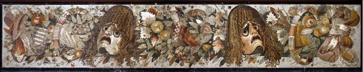 Mosaic with Theater Masks
