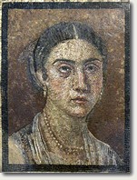Mosaic portrait from Pompeii